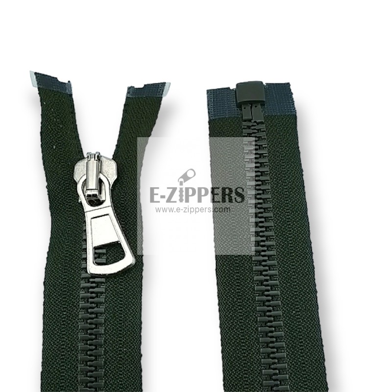 Molded Zipper 45 cm, 17,71 #9 Metal Teeth Imatation Open End - Separe ZPK0045T9MG