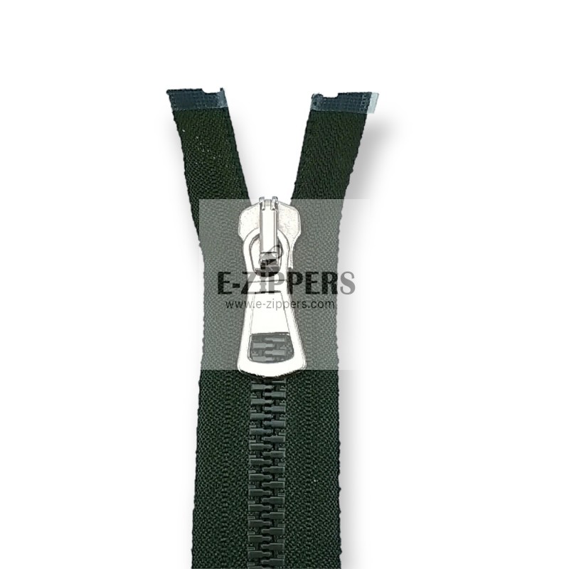 Molded Zipper 45 cm, 17,71 #9 Metal Teeth Imatation Open End - Separe ZPK0045T9MG