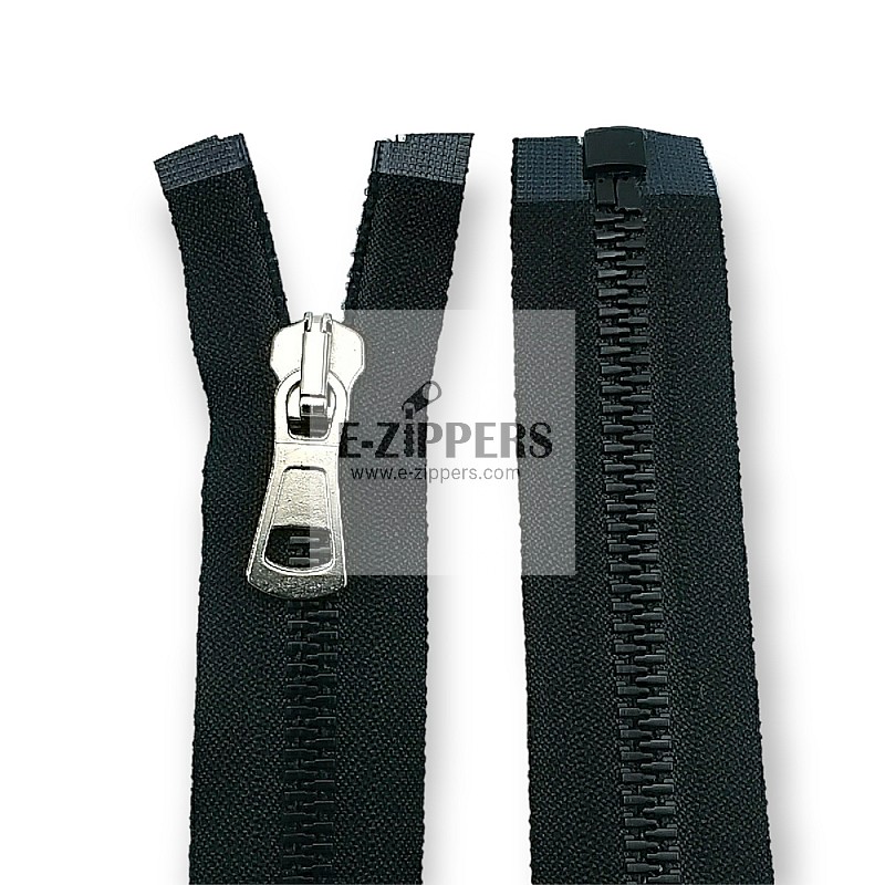 Molded Zipper 85 cm, 33,47 #9 Metal Teeth Imatation Open End - Separe ZPK0085T9MG