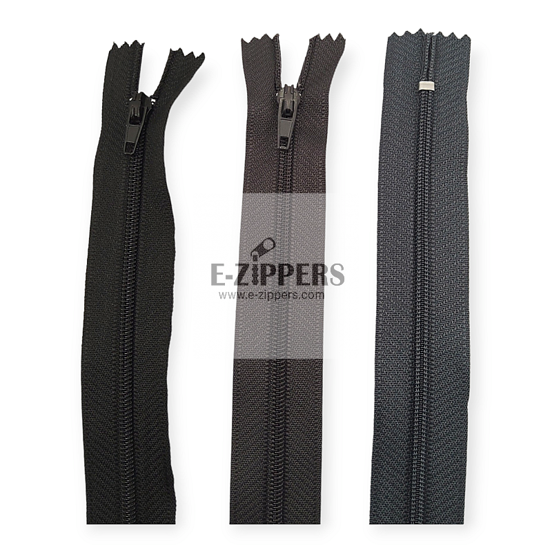 16 cm #3 6,30" Nylon Coil Zipper For Pant and Skirts Close End ZPS0016T5